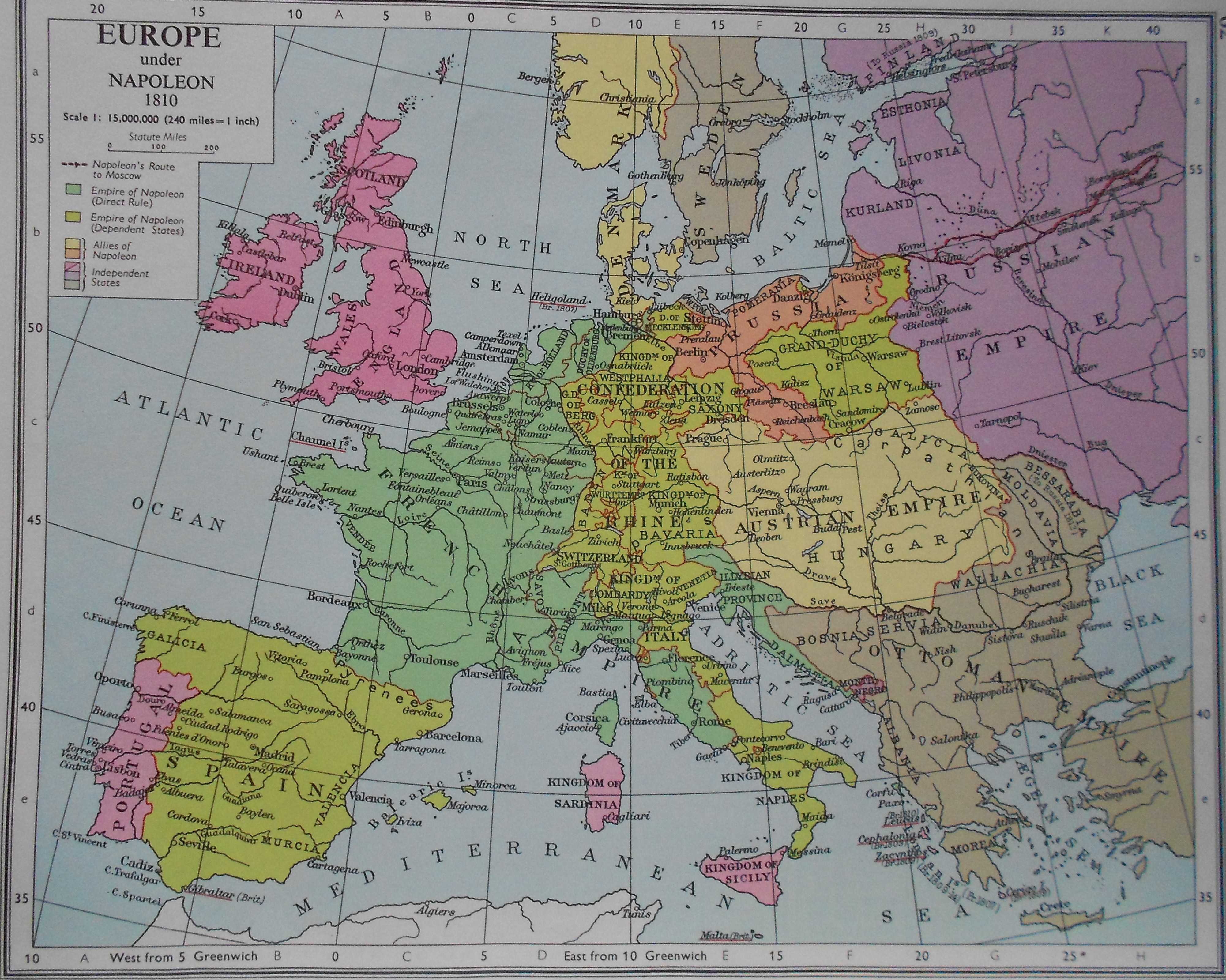 Map Europe Countries 1800